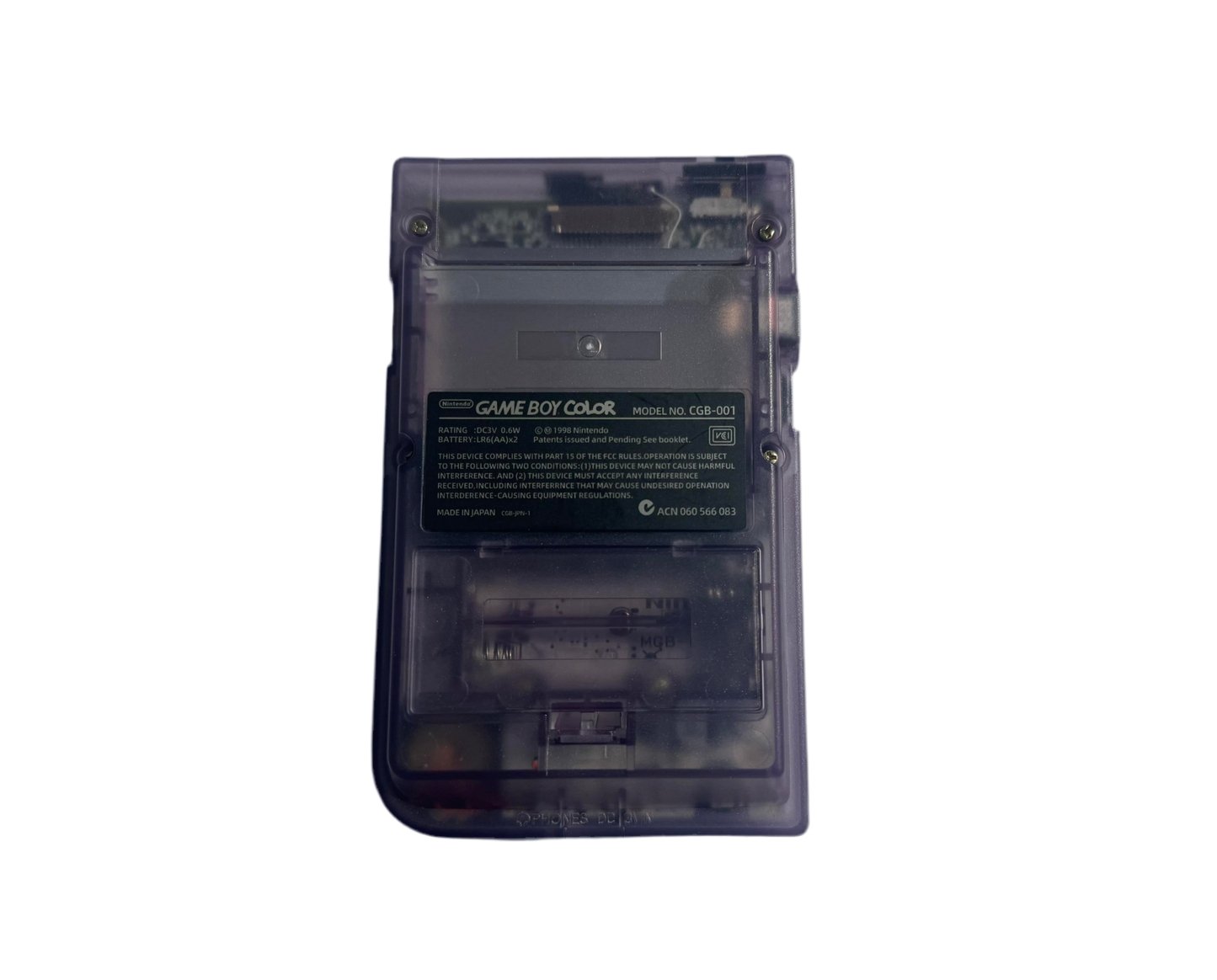 Gjennomsiktig lilla Modifisert Nintendo GameBoy Pocket