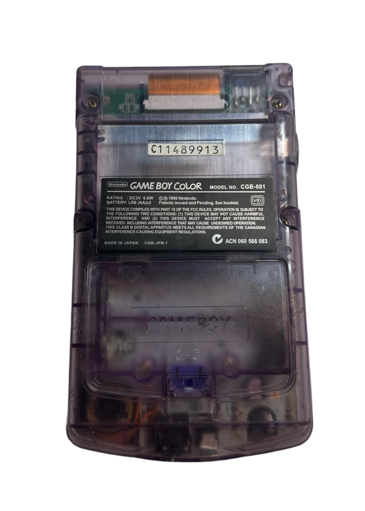 Transparent Purple Nintendo Gameboy Color