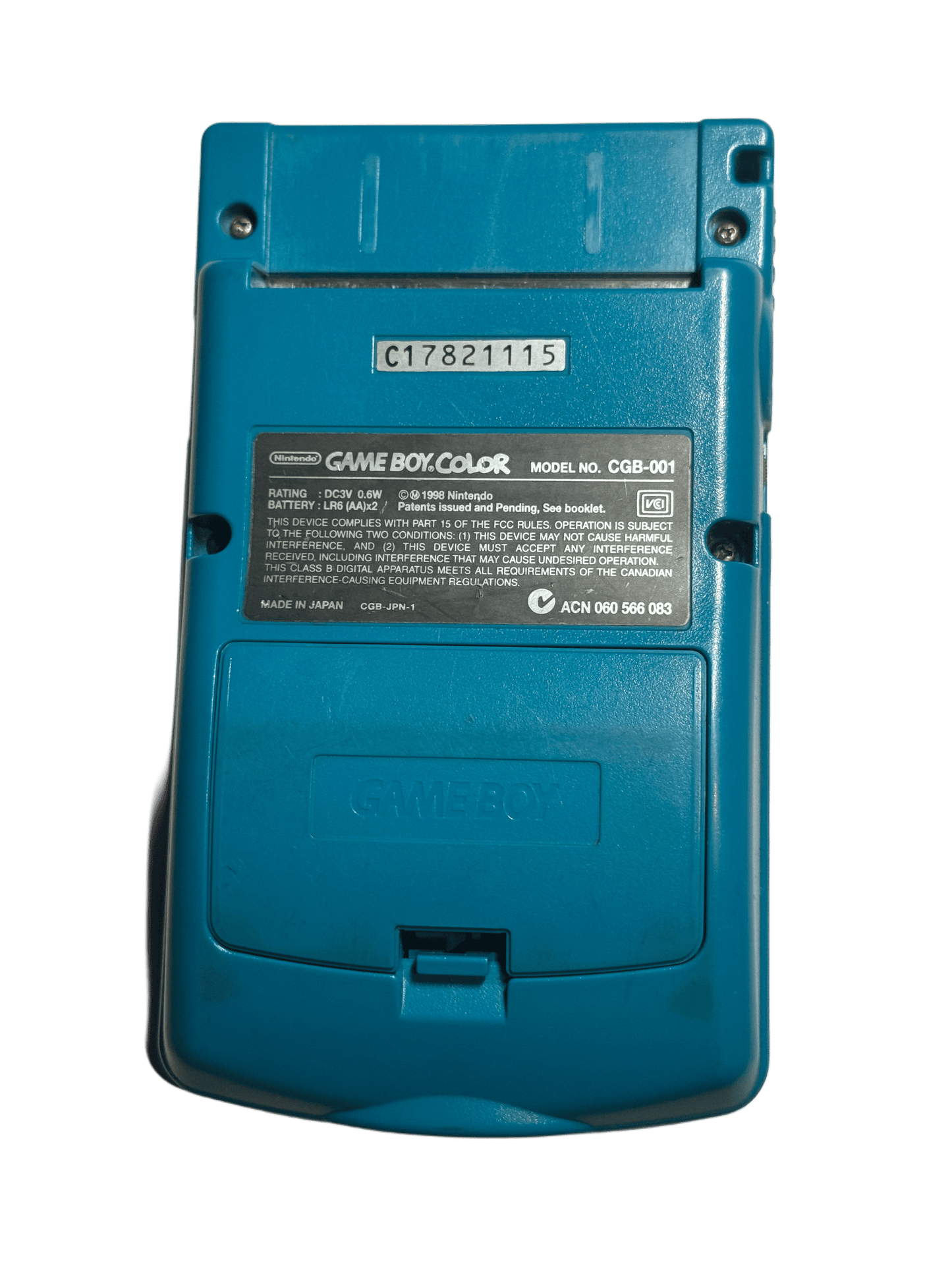 Light blue Nintendo Gameboy Color