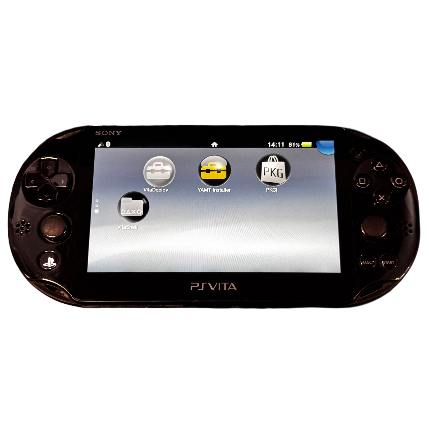 Svart Moddet Sony PlayStation Vita 2000 (Slim)
