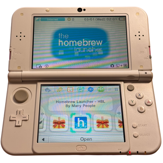 Modded Pink/White Nintendo New 3DS Xl