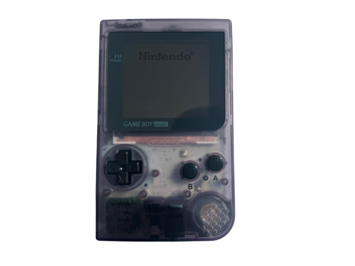 Gjennomsiktig lilla Modifisert Nintendo GameBoy Pocket