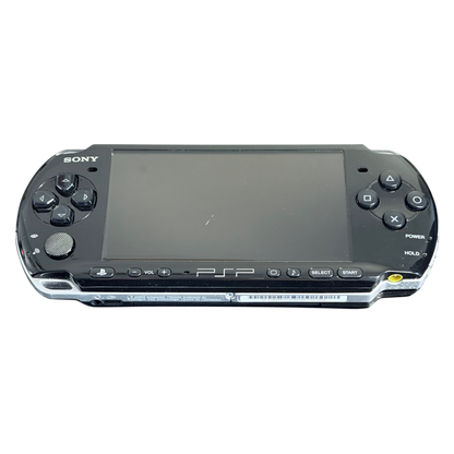 Svart psp 3000 med skjerm av