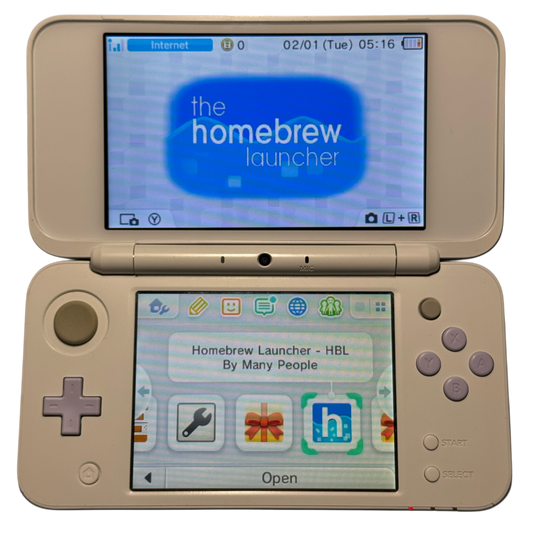 Lilla/Hvit Moddet Nintendo New 2DS Xl