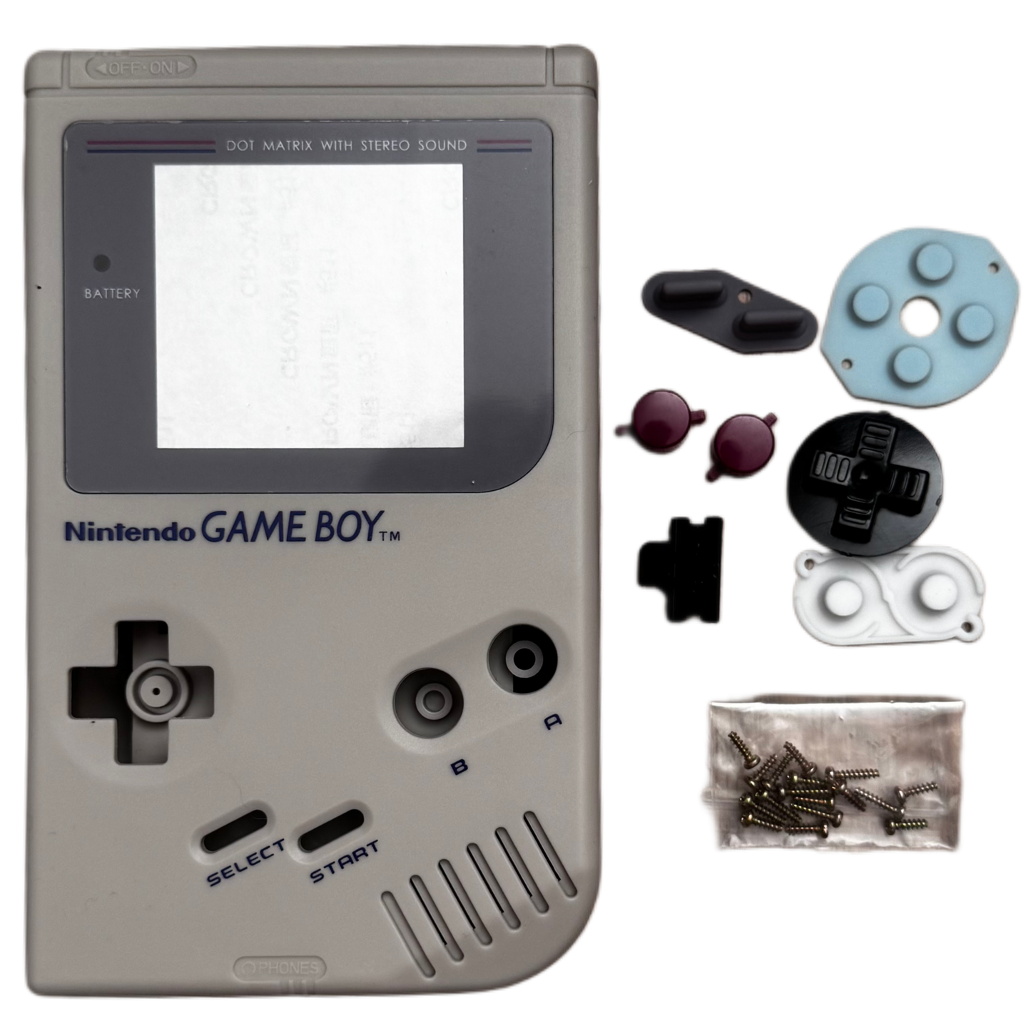 Gray complete shell for Nintendo GameBoy