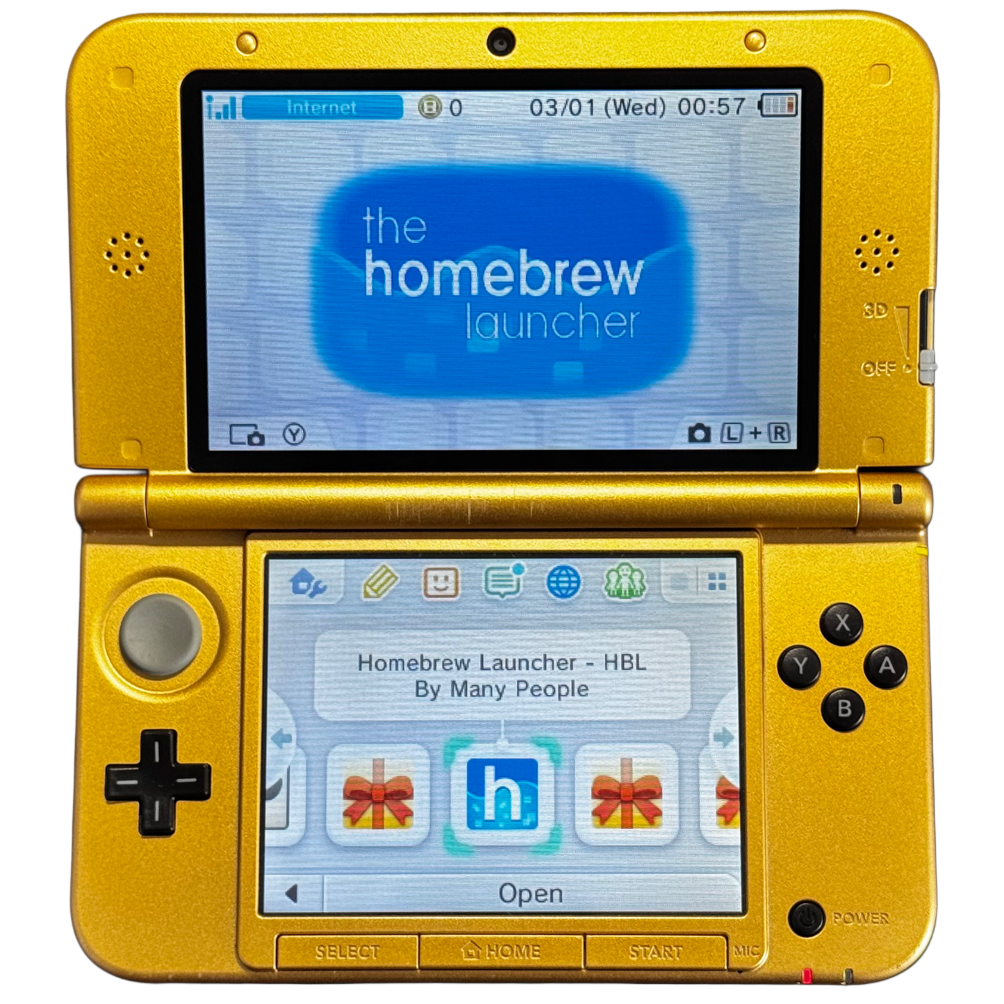 Zelda-utgave Nintendo 3DS XL (Moddet / Regionløs)