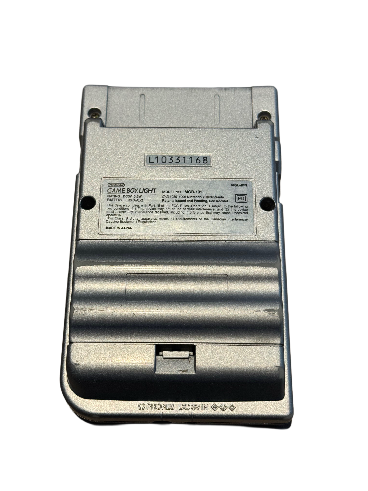 Sølv Nintendo Gameboy Light