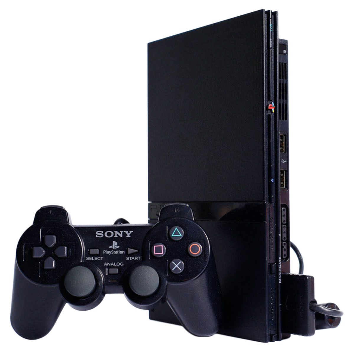 Regionfri PlayStation 2 Slim Pakke (Svart)