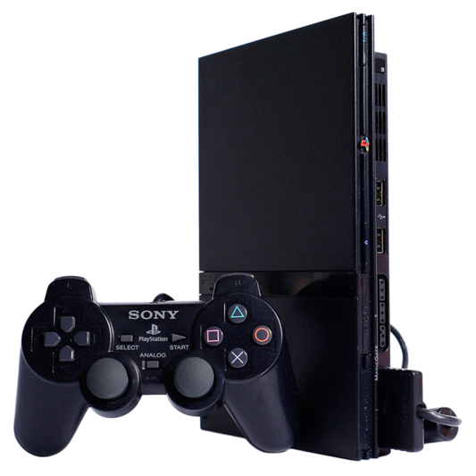 Regionfri PlayStation 2 Slim Pakke (Svart)