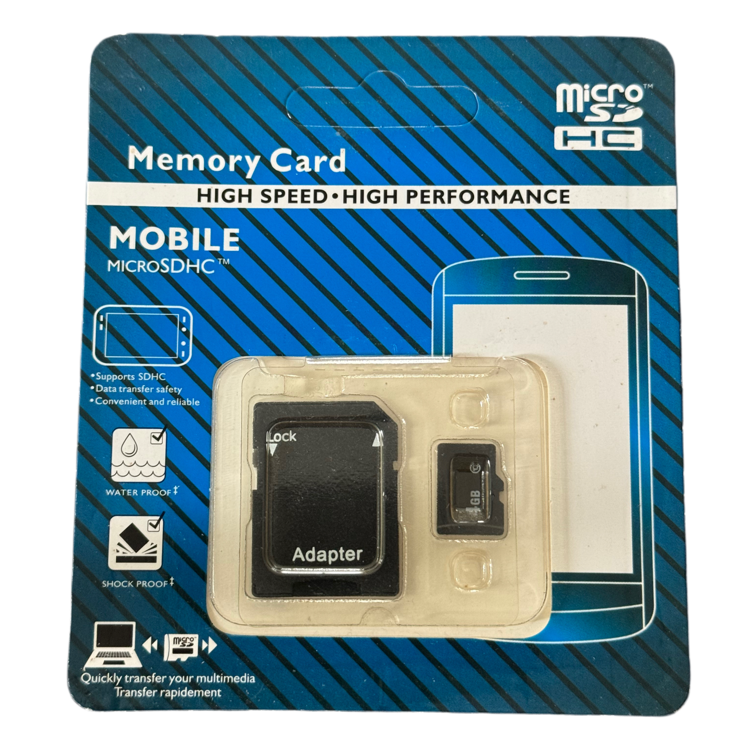 4GB micro sd card with sd card adapter