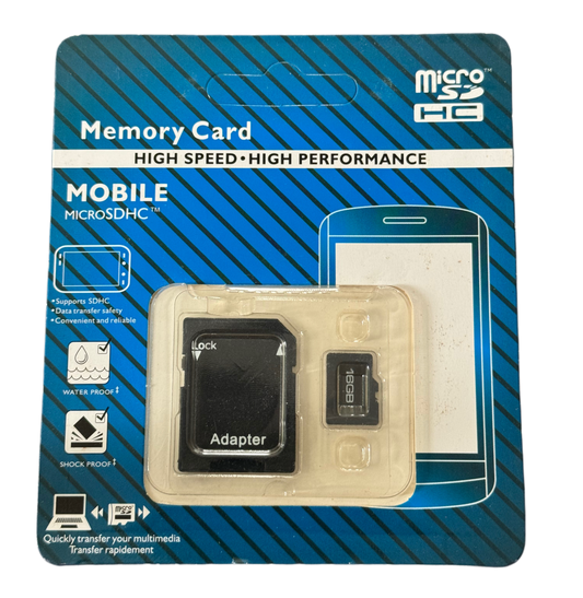 16GB micro sd card with sd card adapter