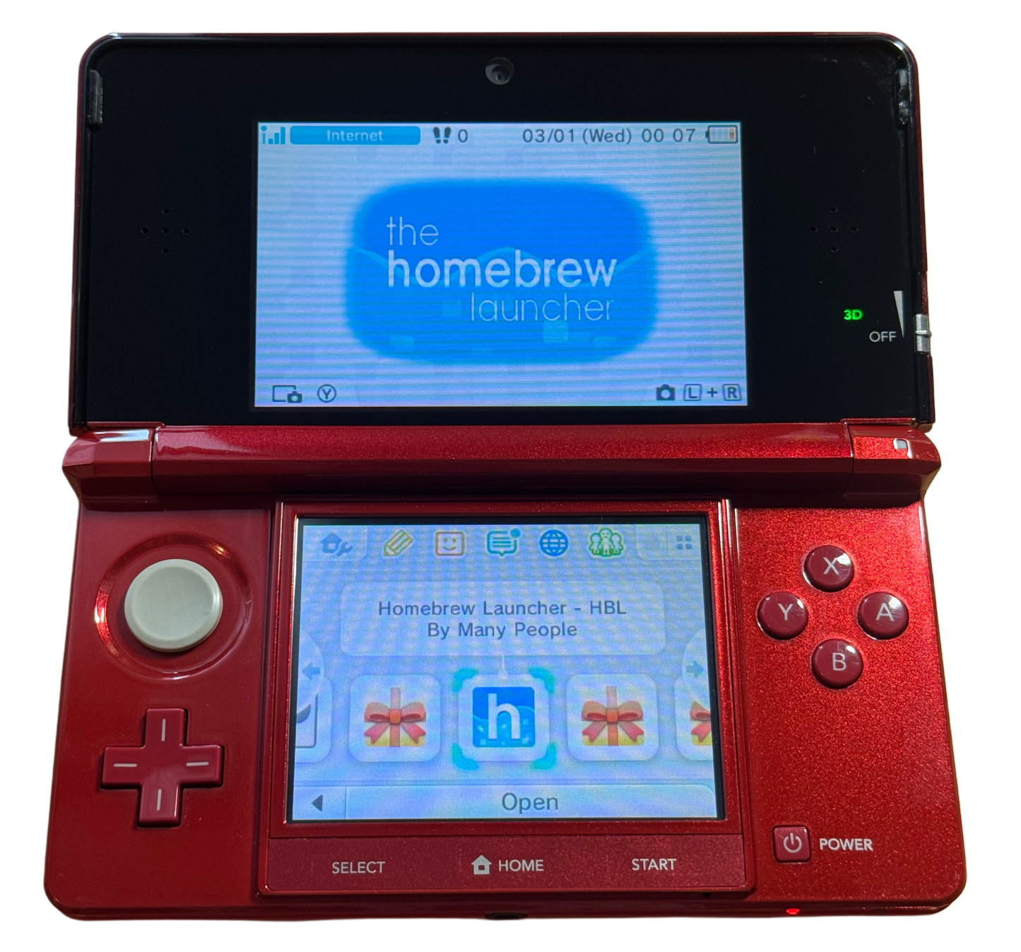 Modded Nintendo 3DS with new charging cable