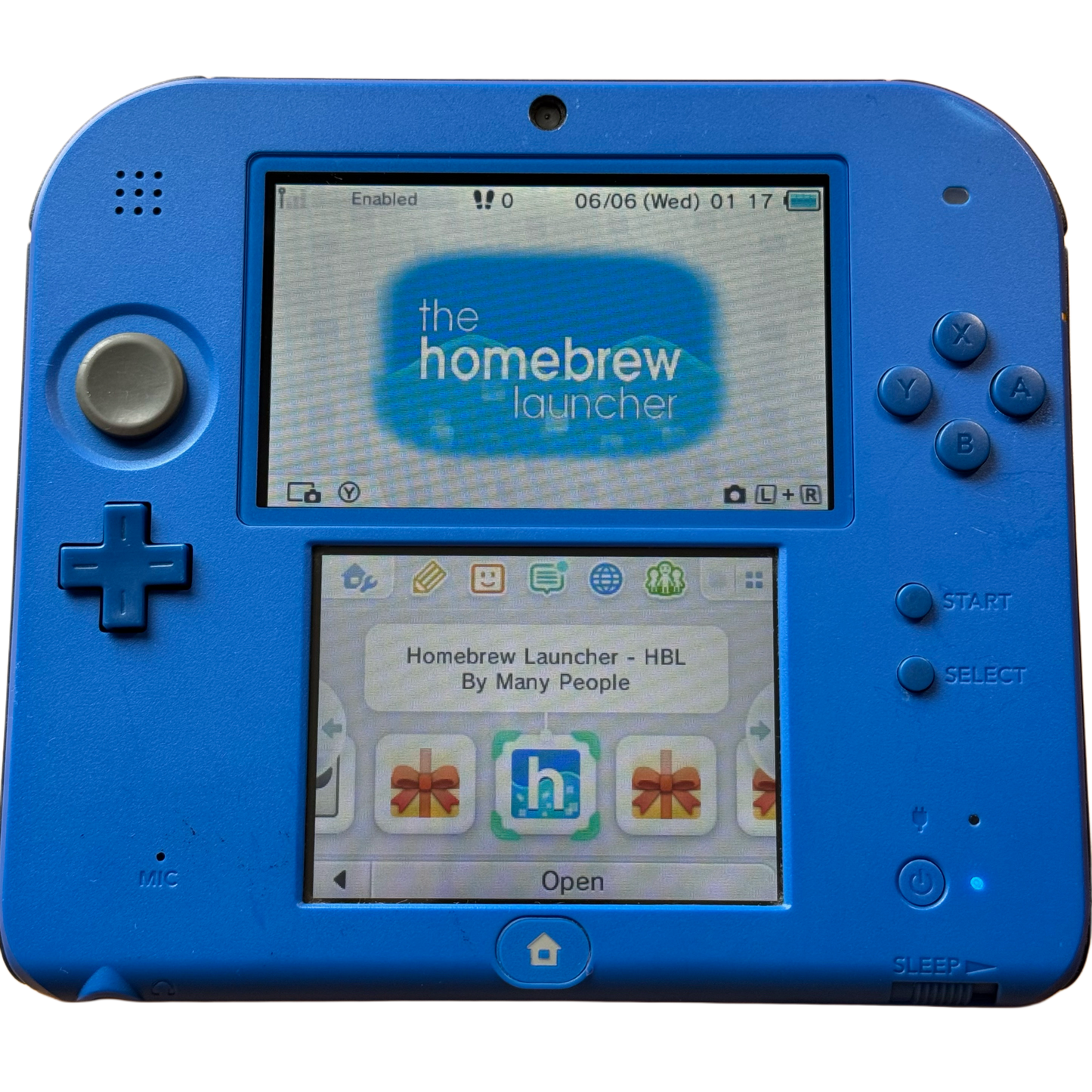 Blå Moddet Nintendo 2DS